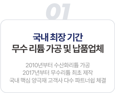 수산화리튬 가공